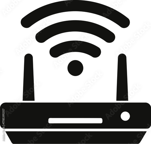Wireless router with wifi signal for internet access