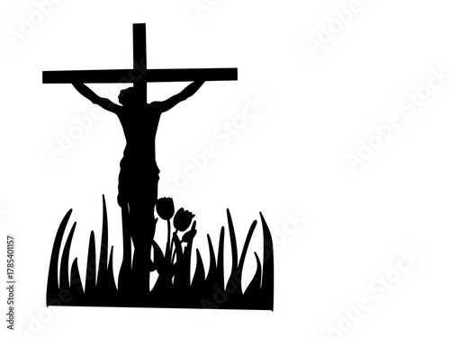 silhouette of the cross of Sesus