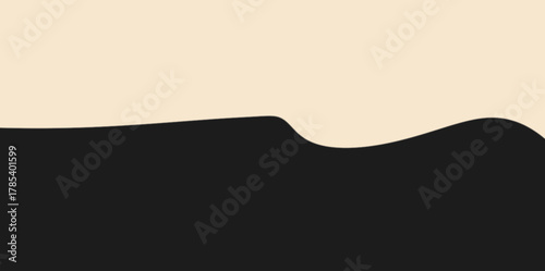 Subtle Minimalist Wavy Bottom Border Vector Illustration. Gentle, low-amplitude wave form along the dividing line. abstract vector illustration background.