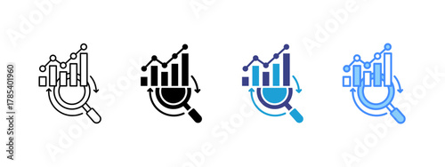 Exploratory Analysis  icon set multiple style collection