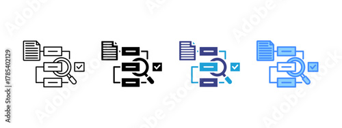 Iteration icon set multiple style collection