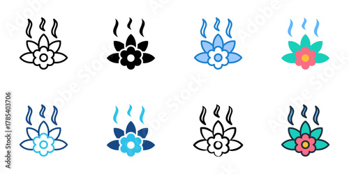 Scent icon set multiple style collection 
