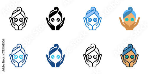 Pampering icon set multiple style collection 
