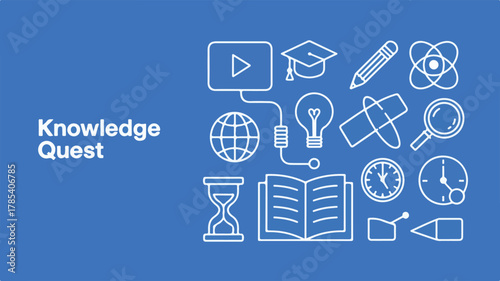 Back to school concept background with icons and vector elements