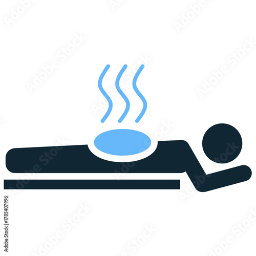 Hot Stone Icon Vector Simple vector icon representing hot stones used in massage and spa therapy. Ideal for wellness centers, massage services, and relaxation themes.
