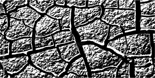 Crack Dirt Texture Vector Seamless vector pattern ideal for drought, barren, desert, grunge, environmental, or distressed background themes.