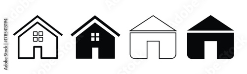 House icon set. Home icon vector design.