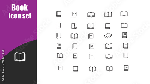 Book icon set