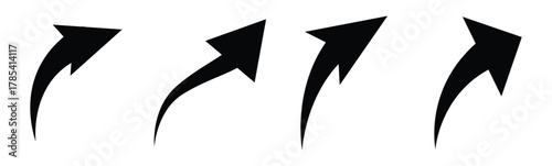 Curved arrow icons. curved arrows set. Vector design.