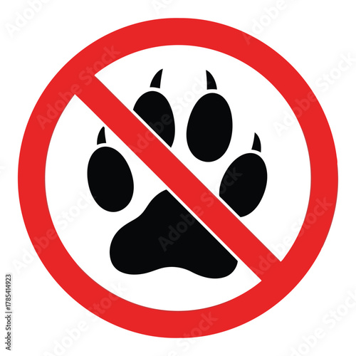 No pets allowed sign