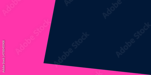 L-Shape Pink Block Illustration Vector Background, Minimalist vector background with a large pink L-shaped block and dark blue space, Poster design, booklet cover, brand identity asset.