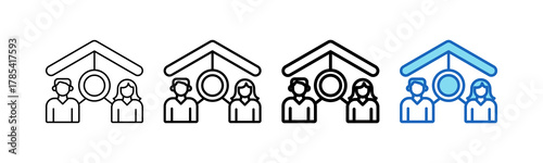 Outsourcing Outline Style icon