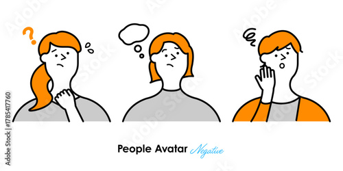 ネガティブなリアクションをする3人の女性