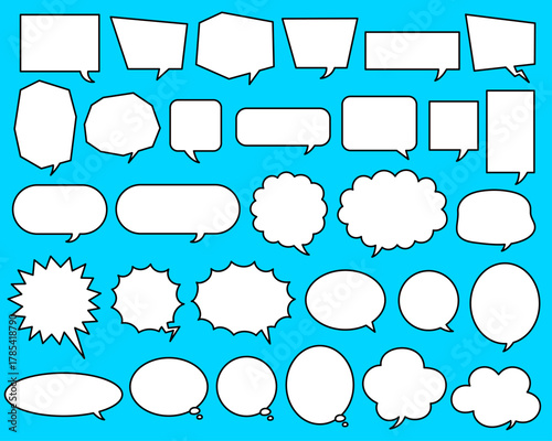 シンプルな吹き出しセット
Simple speech bubble set