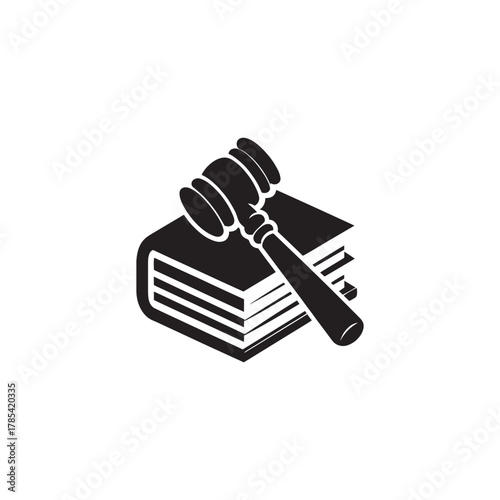 Law Book and Gavel Crossed