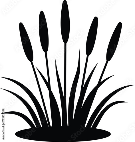 Cattails Silhouette