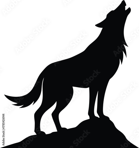 Howling Wolf Silhouette