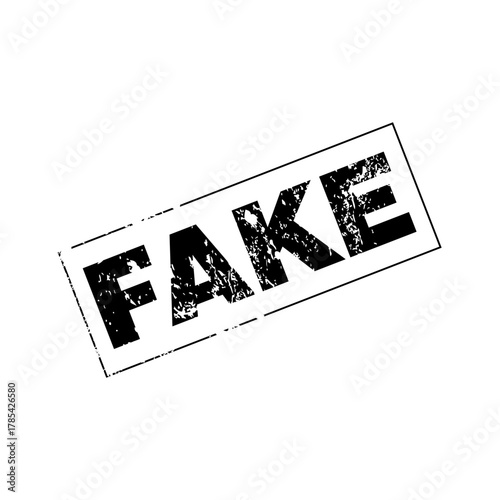 Fake, Black rubber stamp