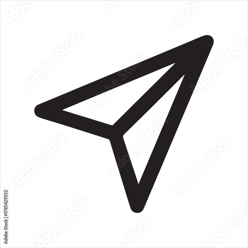 Send icon vector illustration for messaging and email