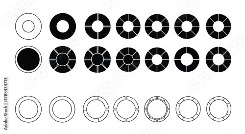 Pie chart circle diagram infographic vector element design template