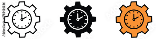 Time management icon vector. productivity and operational excellence symbol. vector illustration.