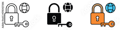 Remote Login icon vector. digital protection and online safety symbol. vector illustration.