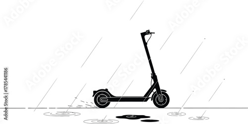Electric scooter isolated on white background, a modern and ecofriendly mode of transportation for urban commuting and leisure rides, showcasing its sleek design