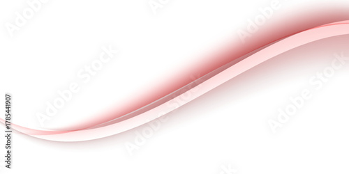 Dynamic Red Light Streaks Flowing Across a White Background, Creating a Sense of Speed, Energy EPS 10.