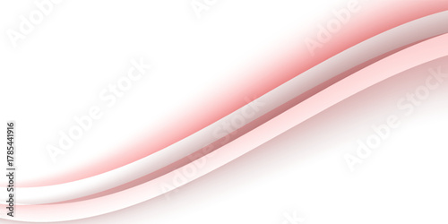 Dynamic Red Light Streaks Flowing Across a White Background, Creating a Sense of Speed, Energy EPS 10.