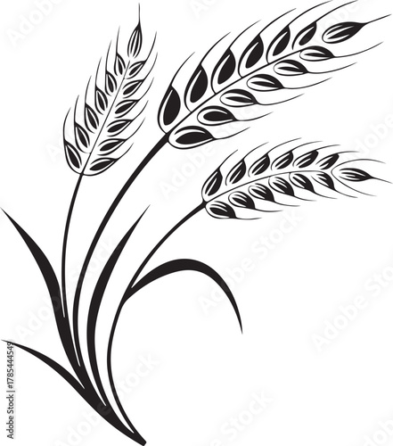 Stylized Wheat Stalks Illustration