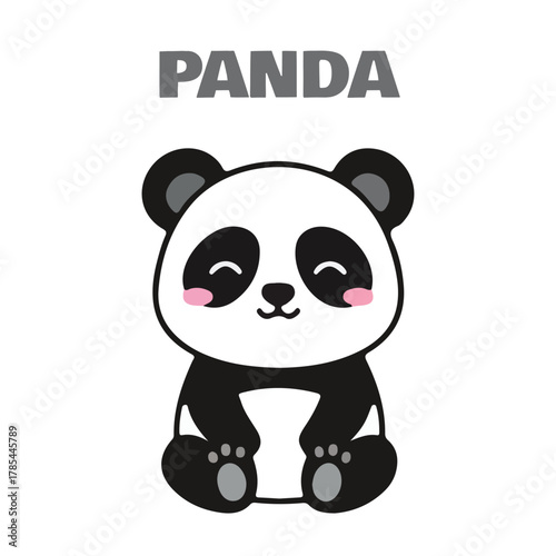 Cute Cartoon Panda Illustration