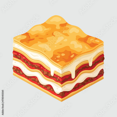 Delicious layered lasagna with cheese and tomato sauce a classic Italian dish.