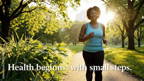 young woman doing jogging in the park