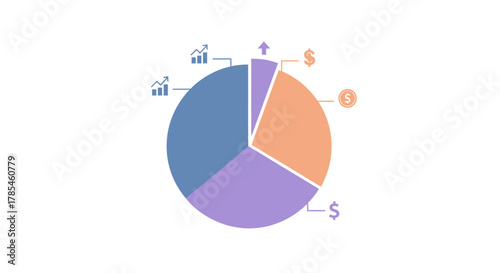 dynamic financial pie chart analysis for growth and investment strategy
