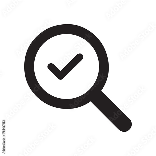 Zoom check alternative icon vector illustration