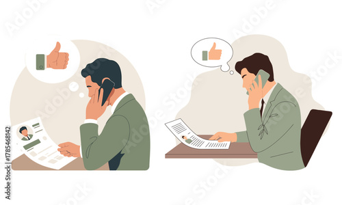Job applicant receives approval via phone call after resume review, employment.