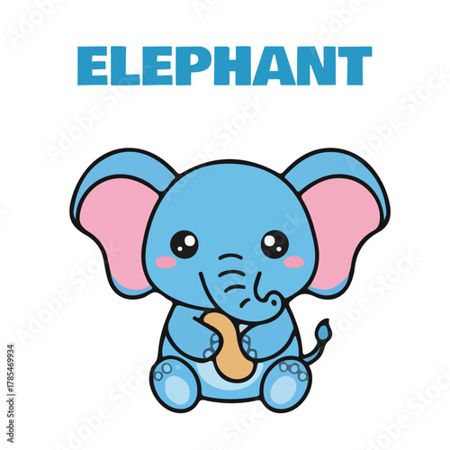 Cute Cartoon Elephant Illustration