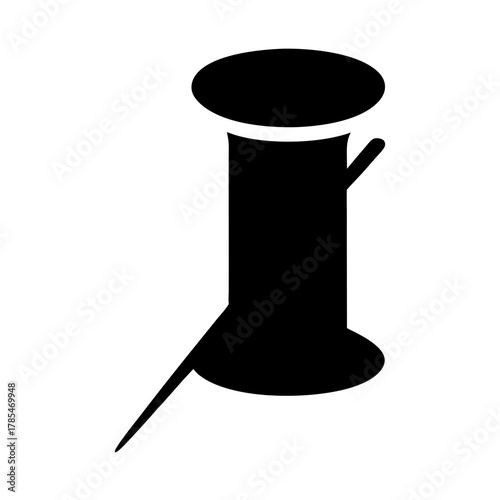 Black Silhouette of a thread-spool