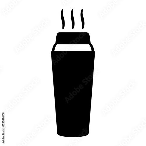 A steaming cup of coffee to go, ready for your enjoyment