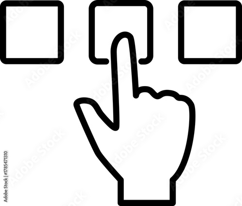 オプション選択、候補選び、ボタン、選択等