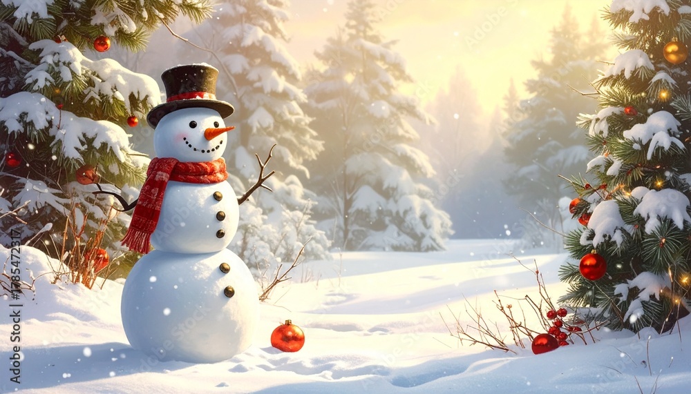 Fototapeta premium Muñeco de nieve
