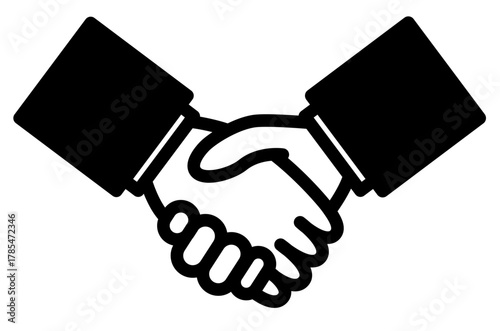 握手、契約成立、協業、M&A、協力など