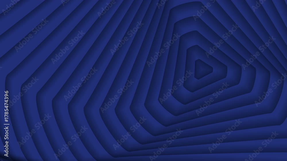 Blue abstract pattern of nested geometric shapes, suitable for backgrounds, textiles, and modern graphic design projects requiring a dynamic visual element.