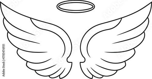 Angel wings halo heaven divine spiritual ethereal angelic innocence purity