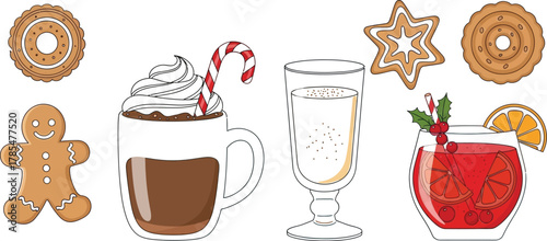Christmas cookies gingerbread hot chocolate eggnog holiday drinks winter treats