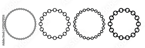 Chain Link Vector Collection. Metal chain vector. chain links vector pattern set. vector illustrator