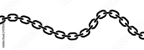 Chain links isolated on white background. Linked Metal Chain. Link chain icon. Vector illustrator