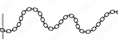 Chain links isolated on white background. Linked Metal Chain. Link chain icon. Vector illustrator