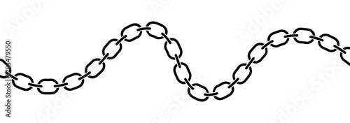 Chain links isolated on white background. Linked Metal Chain. Link chain icon. Vector illustrator