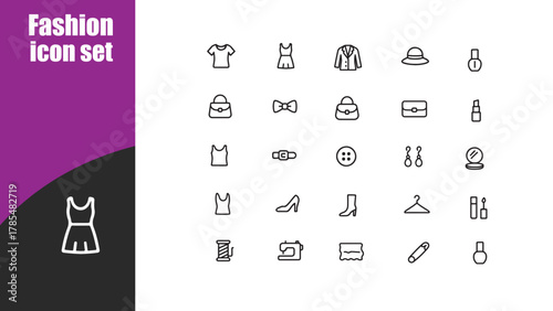 Fashion icon set